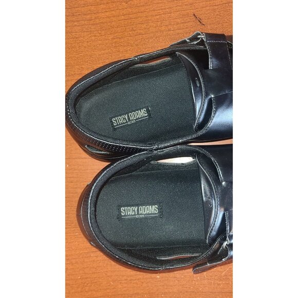 STACY ADAMS Men's 14M Shoes Argosy Closed-Toe Fisherman Hook loop Black - Picture 8 of 10